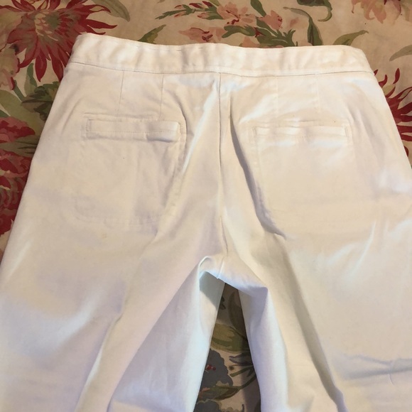 TALBOTS sz 4 Petite Crop Cotton Spandex Side-Zip Button detail Nautical $109 NEW - Picture 16 of 16
